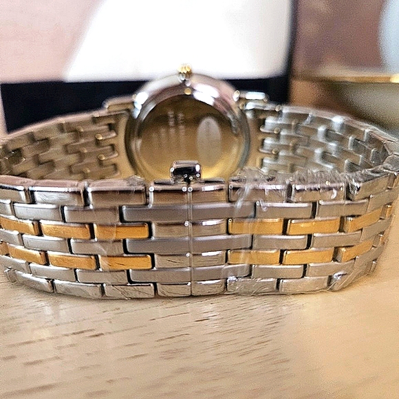 Roberto Bianci Swiss Water Resistant Silver & Gold Link 35mm Watch In Box NWT - Picture 6 of 10